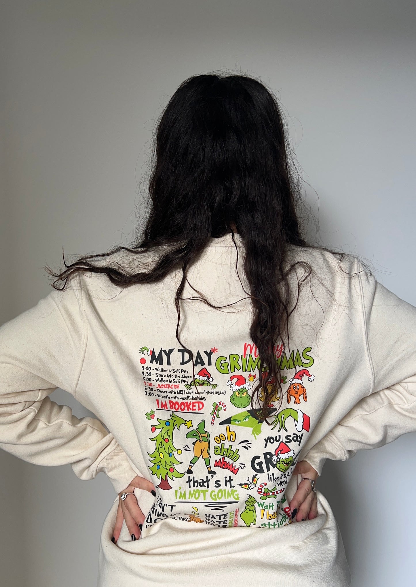 Box Noël - Grinch | Sweat-Shirt, Tote Bag & Verre avec couvercle en bambou