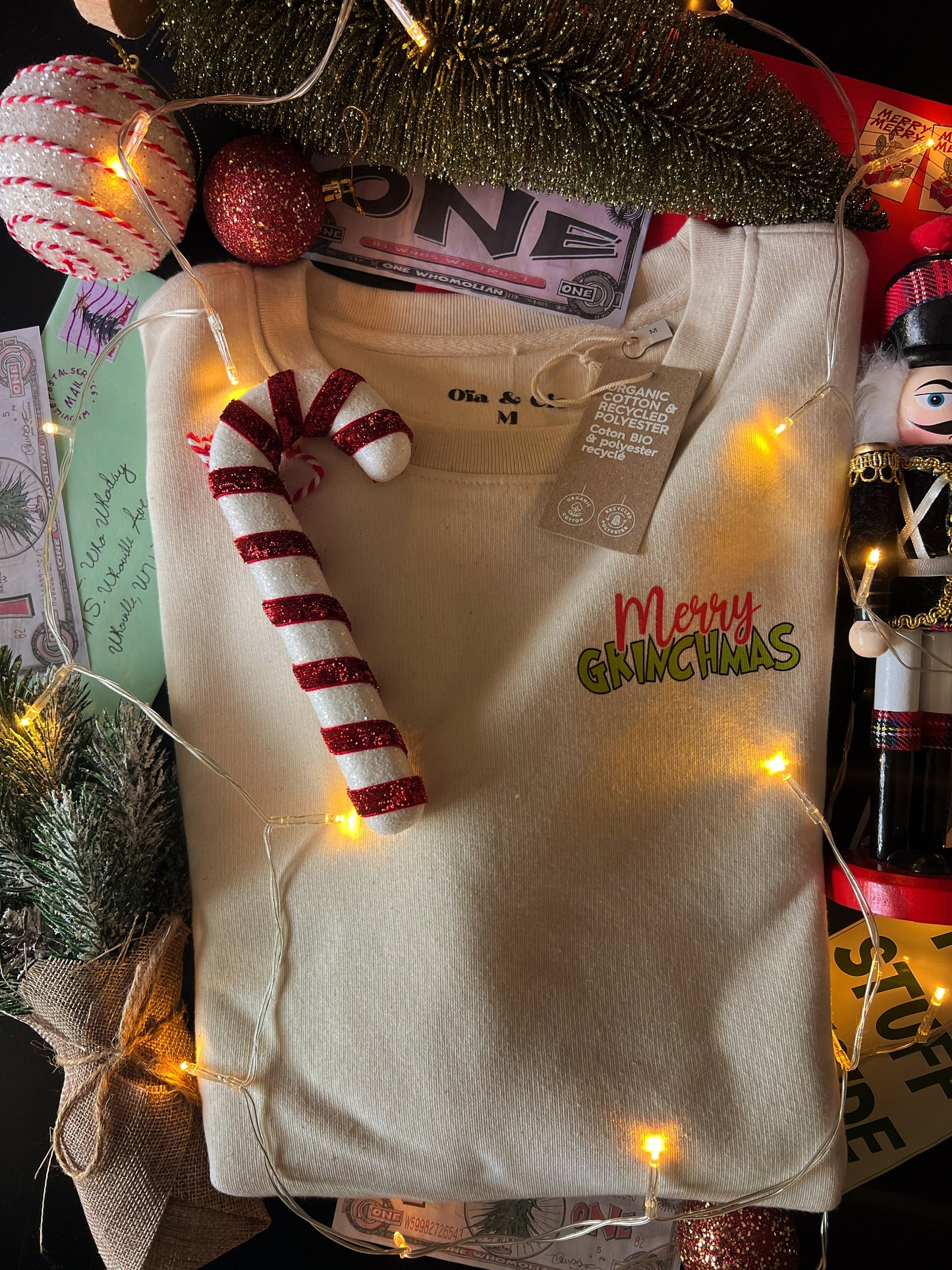 Box Noël - Grinch | Sweat-Shirt, Tote Bag & Verre avec couvercle en bambou