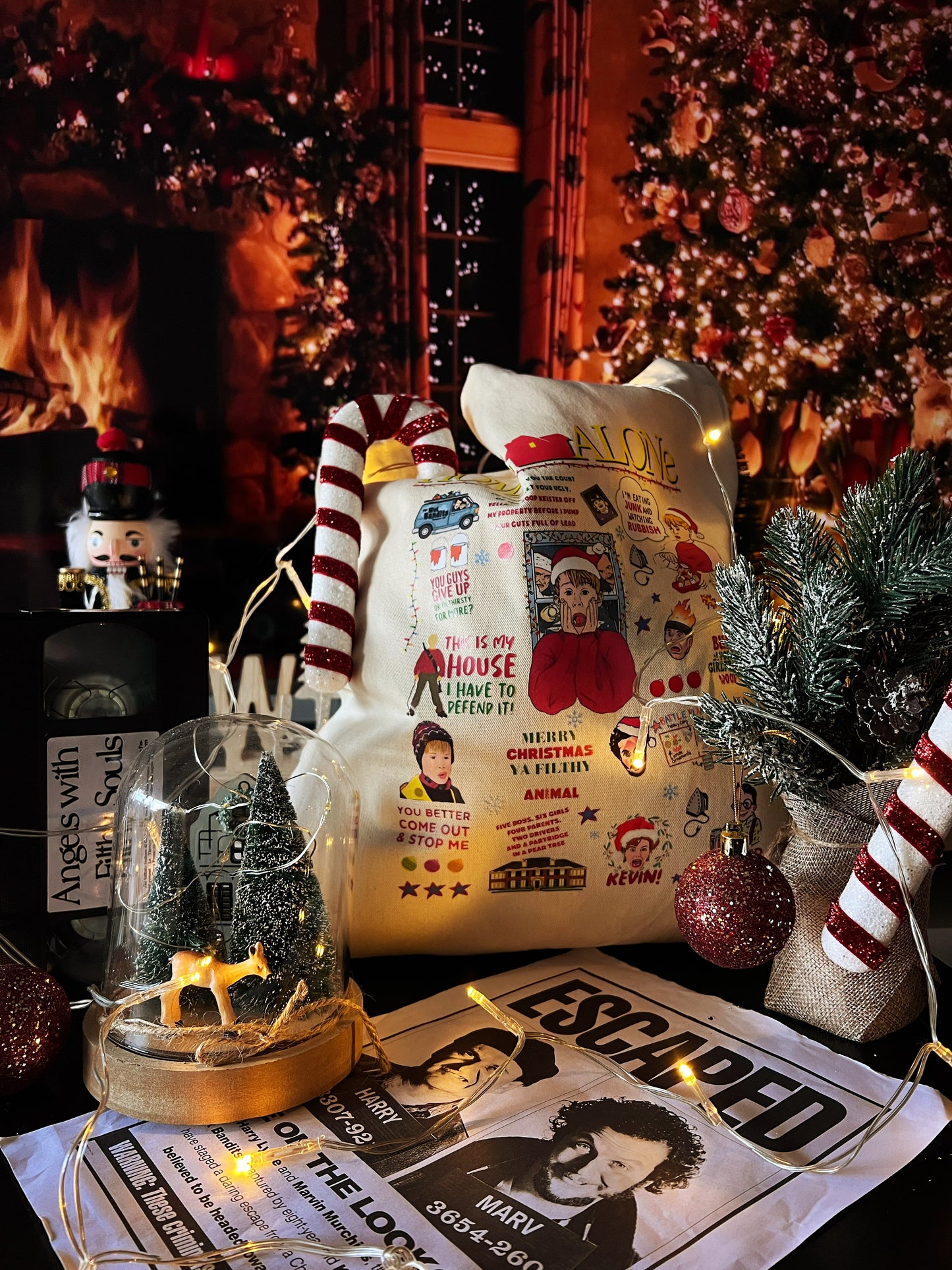 Box Home Alone | Sweat-Shirt, Tote Bag & Verre avec couvercle en bambou