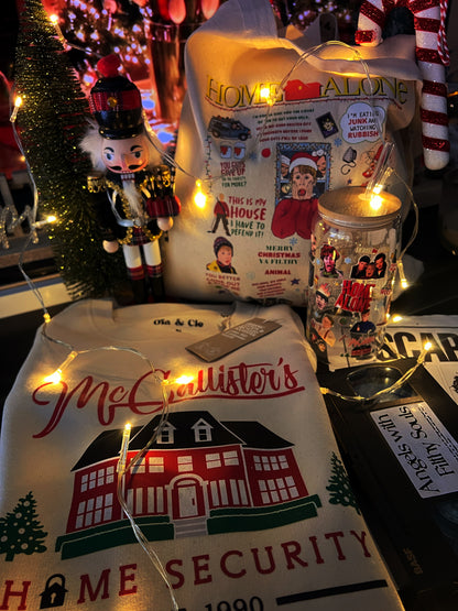 Box Home Alone | Sweat-Shirt, Tote Bag & Verre avec couvercle en bambou